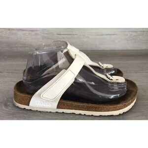 Birki’s by Birkenstock Flip Flop Unisex M5/L7 White Casual Slip-On Thong Sandal